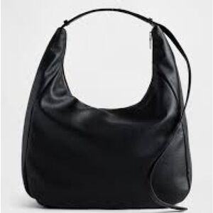 Gap Vegan Pebbled Black Leather Hobo Bag